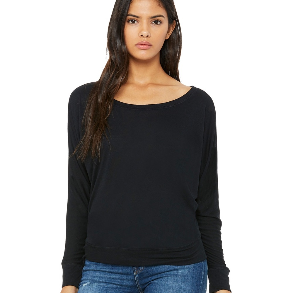 Flowy Long Sleeve Off Shoulder Pullover